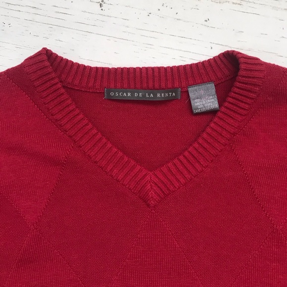 Oscar De La Renta Argyle Sweater - Picture 2 of 4